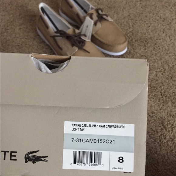 NWT Lacoste casual boat shoes size 8 Men’s - Picture 7 of 8